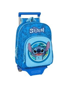 Mochila Escolar com Rodas Stitch Azul 26 x 34 x 11 cm