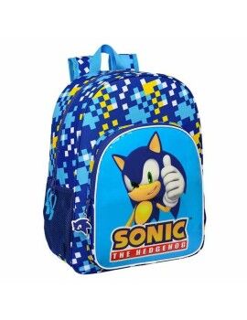 Mochila Escolar Sonic Speed 33 x 42 x 14 cm Azul 14 L