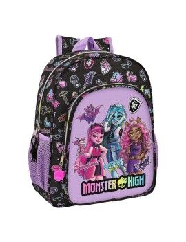 Mochila Escolar Monster High Creep Preto 32 X 38 X 12 cm