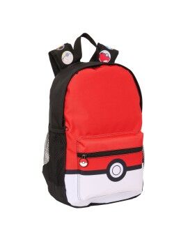 Mochila Escolar Pokémon Preto Vermelho 28 x 40 x 12 cm