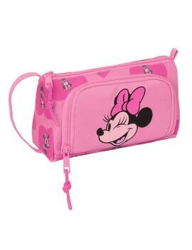 Bolsa Escolar Minnie Mouse Loving Cor de Rosa 20 x 11 x 8.5 cm