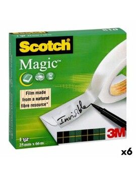 Fita Adesiva Scotch Magic 810 Transparente 25 mm x 66 m (9 Unidades)