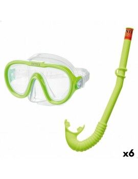 Óculos de Mergulho com Tubo Intex Adventurer Verde