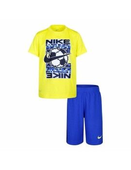 Conjunto Desportivo para Crianças Nike Amarelo Azul 2 Peças