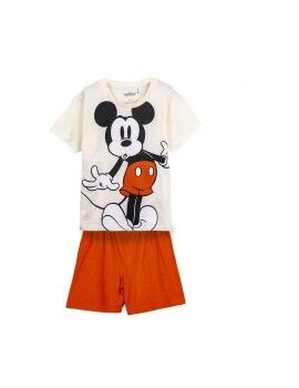 Pijama Infantil Mickey Mouse Bege