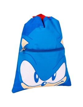 Mochila saco infantil Sonic Azul 27 x 33 cm