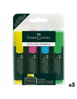 Conjunto de Marcadores Faber-Castell Fluorescente Multicolor (5 Unidades)