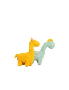Peluche Crochetts Bebe Amarelo Dinossauro Girafa 30 x 24 x 10 cm 2 Peças