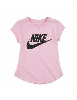 Camisola de Manga Curta Infantil Nike Futura SS Cor de Rosa