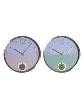 Relógio de Parede DKD Home Decor Alumínio Cristal 30 x 5 x 30 cm (2 Unidades)...