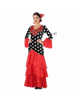 Fantasia para Adultos Preto Vermelho Bailarina de Flamenco Espanha