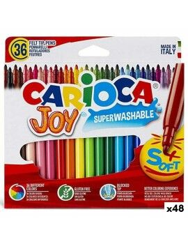 Conjunto de Canetas de Feltro Carioca Joy Multicolor (48 Unidades)