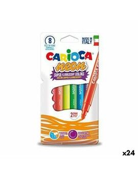 Conjunto de Marcadores Fluorescentes Carioca Neon Multicolor (24 Unidades)