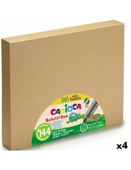 Conjunto de Canetas de Feltro Carioca Schoolbox Multicolor (4 Unidades)