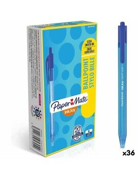 Caneta Paper Mate Inkjoy 20 Peças Azul 1 mm (36 Unidades)