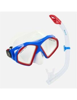 Óculos de Mergulho com Tubo Aqua Lung Sport Hawkeye Transparente Água-marinha