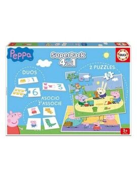 Jogo Educativo Peppa Pig SuperPack 4 in 1 Educa Multicolor (Espanhol)