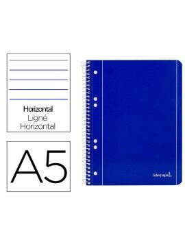 Caderno Liderpapel BJ04 Azul A5 80 Folhas