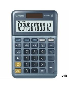 Calculadora Casio MS-100EM Azul (10 Unidades)