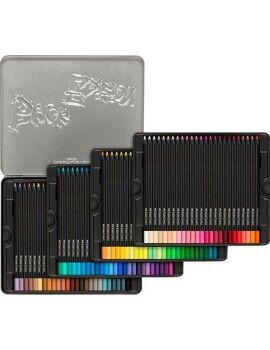 Lápis de cores Faber-Castell Black Edition Estojo metálico 100 Peças Multicolor