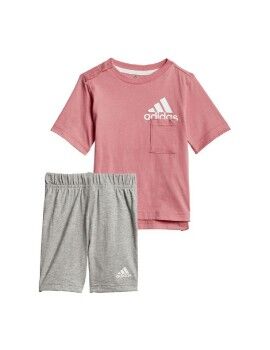 Conjunto Desportivo para Crianças Adidas Badge of Sport Summer Coral