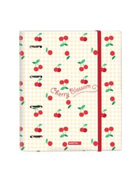 Pasta com argolas Safta Cherry A4 Bege (27 x 32 x 3.5 cm)