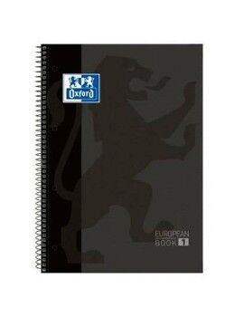 Caderno Oxford European Book Preto A4 5 Peças