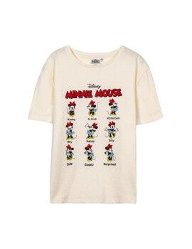 Camisola de Manga Curta Infantil Minnie Mouse Bege