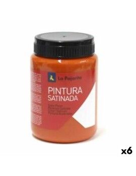 Têmpera La Pajarita L-06 6 Peças Acetinado Escolar Laranja