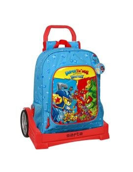 Mochila Escolar com Rodas SuperThings Rescue force 32 x 42 x 14 cm Azul