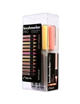 Conjunto de Canetas de Feltro Karin Brushmarker Pro - Skin Colours 12 Peças