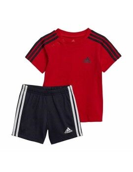 Conjunto Desportivo para Crianças Adidas 3 Stripes Vermelho