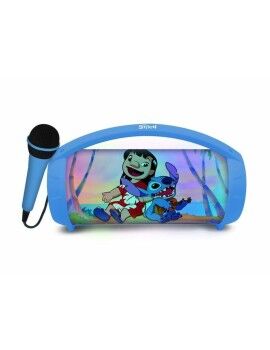 Altifalante Bluetooth com microfone para karaoke Lexibook Stitch Disney Azul