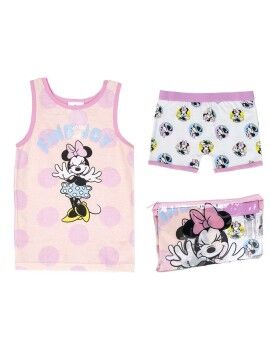 Pijama Infantil Minnie Mouse Cor de Rosa