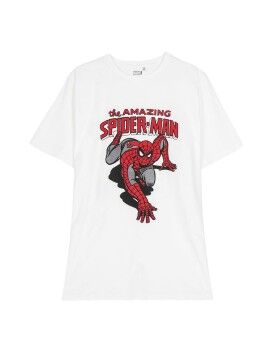 Camisola de Manga Curta Infantil Spider-Man Branco