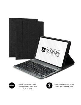 Capa para Tablet e Teclado Subblim KEYTAB PRO Preto Qwerty espanhol QWERTY