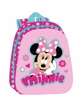 Mochila Escolar Minnie Mouse Cor de Rosa 27 x 33 x 10 cm