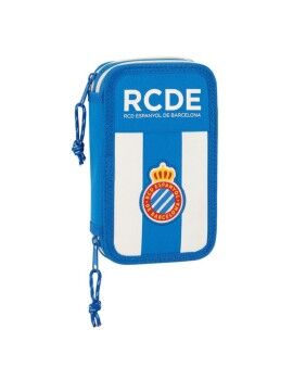 Estojo Duplo RCD Espanyol Azul Branco 12.5 x 19.5 x 4 cm (28 Peças)