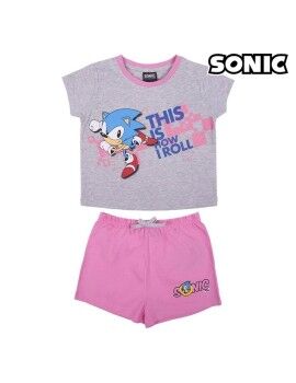 Pijama Infantil Sonic Cinzento