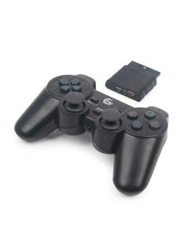Controlo remoto sem fios para videojogos GEMBIRD Dual Gamepad PC PS2 PS3 Preto