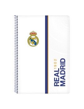 Caderno de Argolas Real Madrid C.F. 512154066 Azul Branco A4