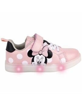 Sapatilhas Desportivas com LED Minnie Mouse Velcro Cor de Rosa