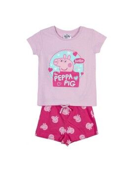 Pijama de Verão Peppa Pig Cor de Rosa