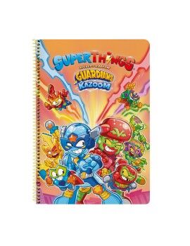 Caderno SuperThings Guardians of Kazoom Roxo Amarelo A4