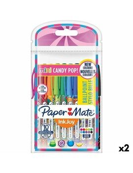 Conjunto de Canetas Paper Mate Mini Candy Pop Multicolor 1 mm (2 Unidades)