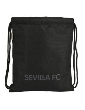 Saco Mochila com Cordas Sevilla Fútbol Club Teen 35 x 40 x 1 cm Preto