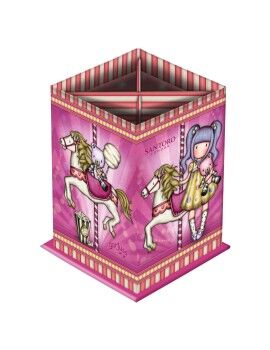 Porta-lápis Gorjuss Carousel Cor de Rosa Cartão (8.5 x 11.5 x 8.5 cm)