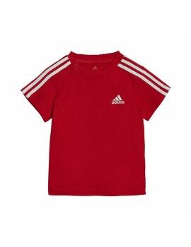 Conjunto de Desporto para Bebé Adidas Three Stripes Vermelho