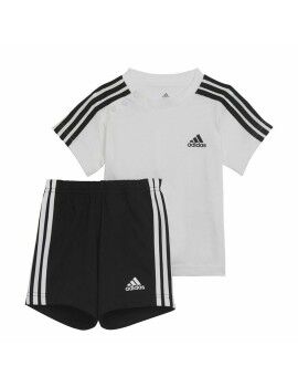 Conjunto de Desporto para Bebé Adidas Three Stripes Preto Branco