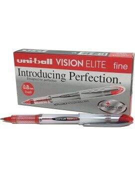Esferográfica de tinta líquida Uni-Ball Vision Elite UB-200 Vermelho 0,6 mm...